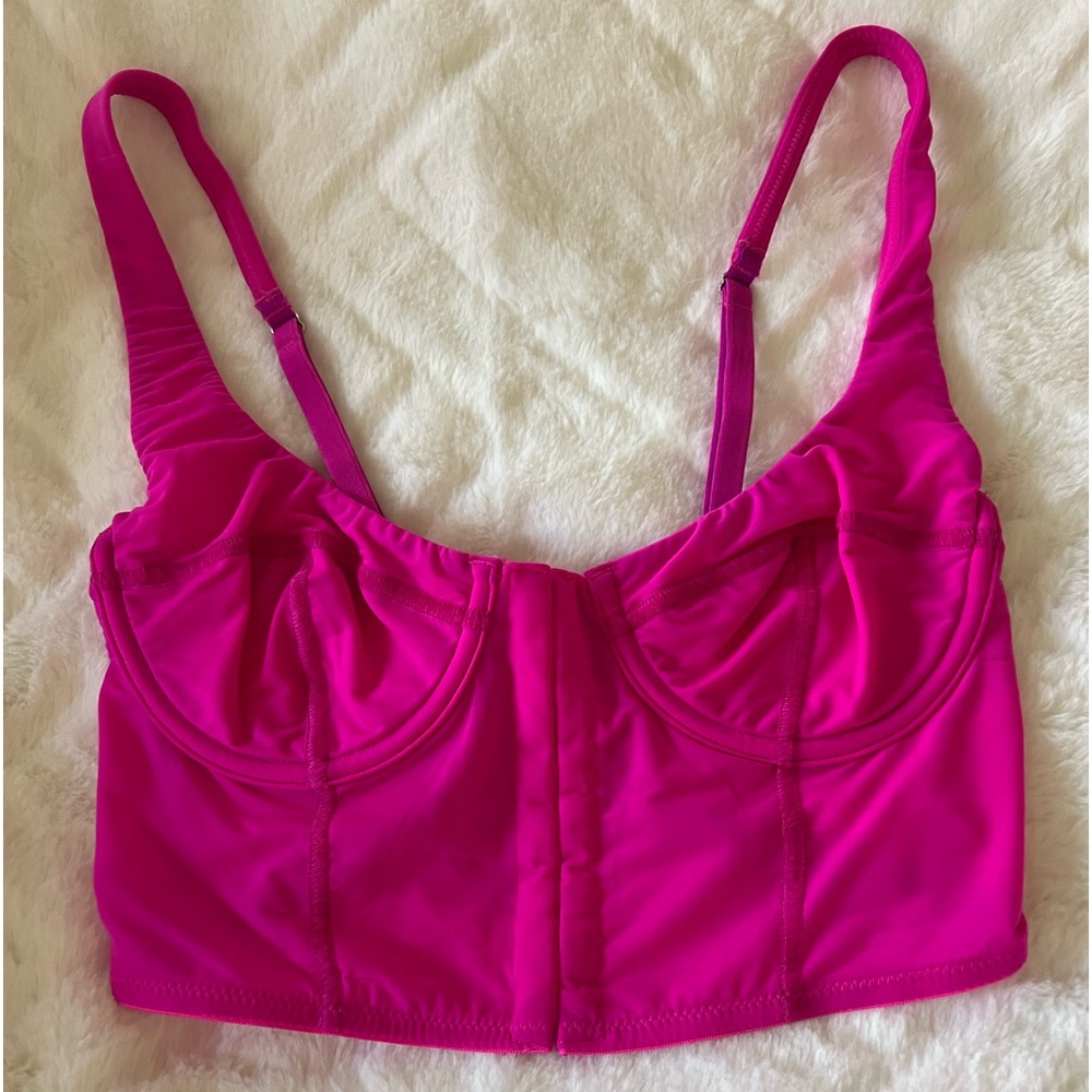 S hot pink UO going out corset top